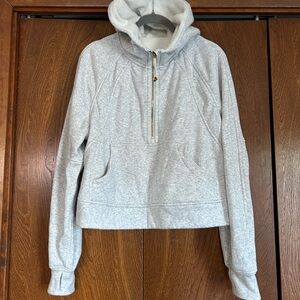 lululemon athletica Heather Light Gray Half-Zip Hoodie